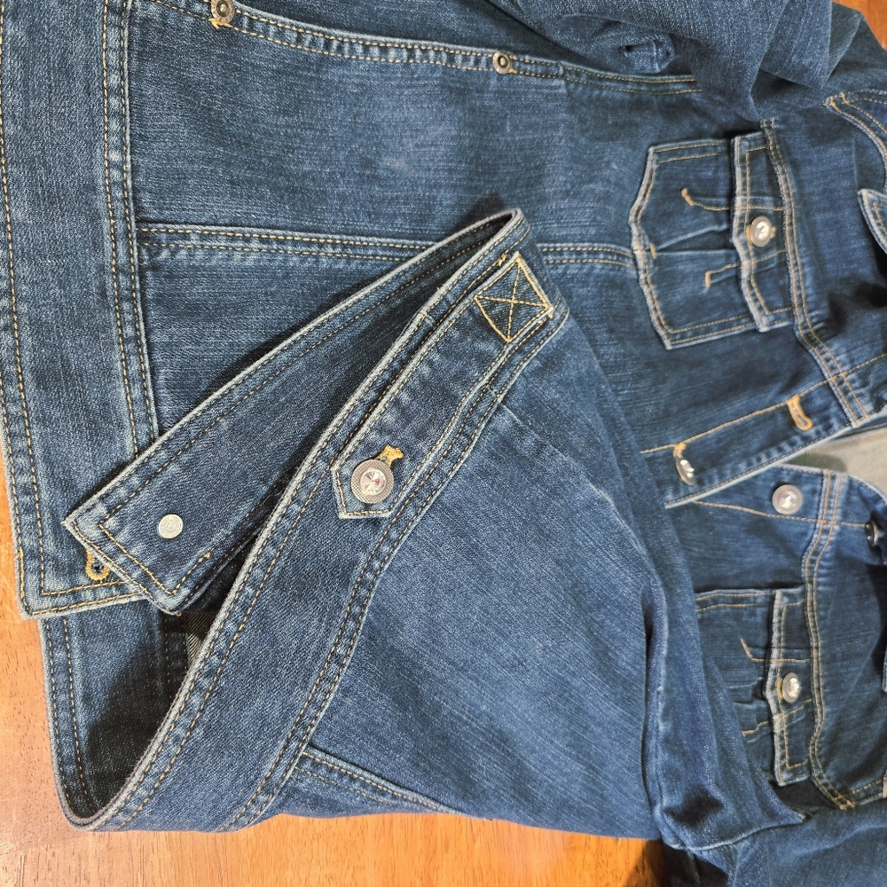Chicos Denim Jacket with Rhinestone Button Details Size 3 (XL) - Picture 13 of 13